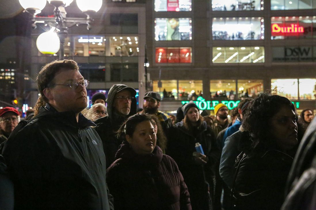 At the vigil in Union Square, New York (<a href="http://jaclynjeffreywilensky.com">Jaclyn Jeffrey-Wilensky</a> / Gothamist)